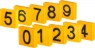 Navlékací číslo žluté plastové