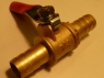 Kulový ventil, mosazný uzávěr, na hadičku 9mm