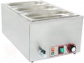 Elektrická vodní lázeň BBM3 s výpustí a 3 gastro nádob s poklicí