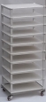 Pojízdný stohovatelný regál pro zrání sýrů 78 x 60 x 180cm